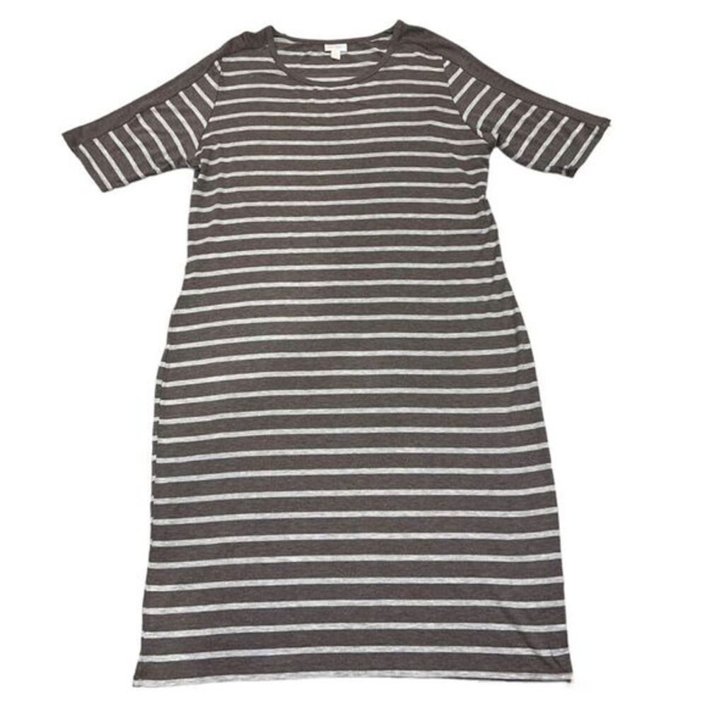 Plus Size Brown White Striped Bodycon LuLaRoe Bodycon Julia